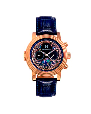 Heritor Automatisch Legacy horloge met leren bandje met dag/datum