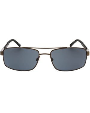 Tommy Hiliger grijze lens donkere ruthenium zwarte zonnebril