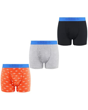 Adidas 3-Pack Comfort Flex Mens Multicoloured Cotton Trunks
