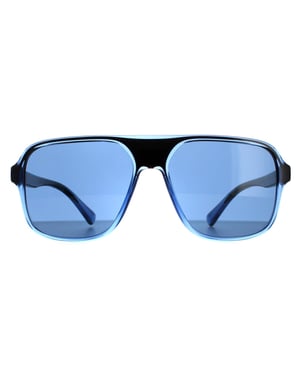 Dolce & Gabbana Square Mens Transparant Blue and Black Dark Blue DG6134 zonnebrillen