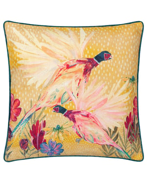 Wylder Nature Country Wilds Pheasant Bloom Printed Cushion Cover