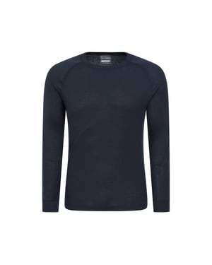 Mountain Warehouse Heren Talus Ronde Hals Thermo Top met Lange Mouwen (Marine)