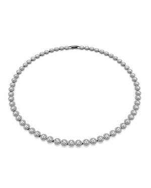 Swarovski 'Una' Dames Ketting van Basismetaal - Zwart 5681057