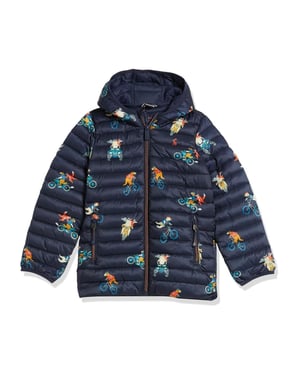 Joules Boys Cairn Jacket Biker Animal in Navy