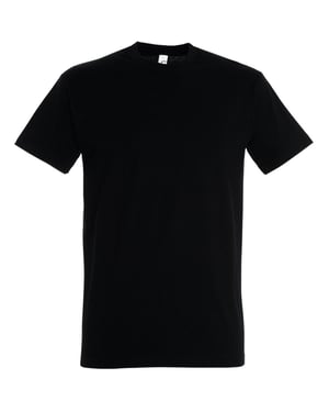SOLS Heren Keizerlijke Zwaargewicht T-Shirt met korte mouwen (Diep zwart)