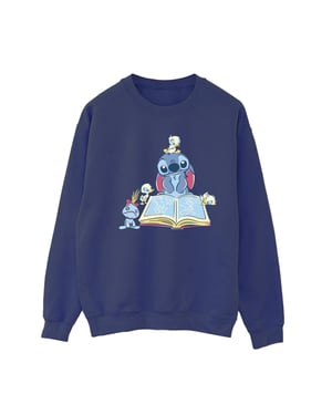 Disney Dames/Dames Lilo & Stitch Boek Lezen Sweatshirt (Marineblauw)