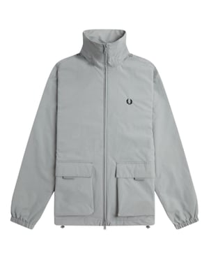 Fred Perry Patch Pocket Blixtlås Grå jacka