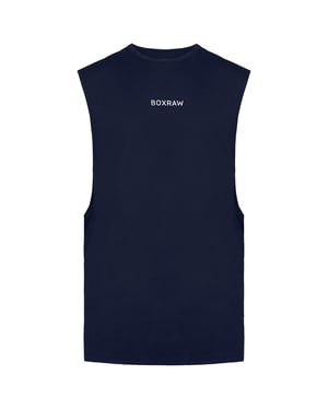 BoxRaw SMRT-TEC Mens Navy Blue Muscle Tank Top