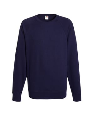 Fruit Of The Loom Mens Lightweight Raglan Sweatshirt (240 GSM) (Deep Navy)