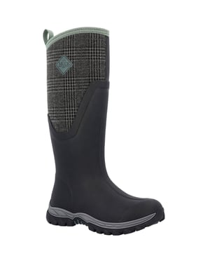 Muck Laarzen Arctic Sport II Lang Rubber Zwart/Plaid Wellington Laarzen