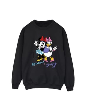 Disney Dames/Dames Minnie Mouse en Madeliefje Sweatshirt (Zwart)