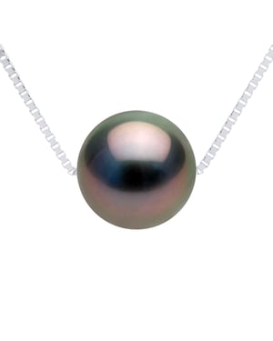 Ketting Echte Cultuur Tahiti Parel Rond 9-10 mm