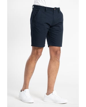 Dark Navy Cotton Chino Shorts