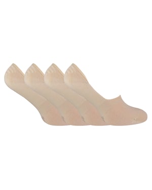 4 Pairs Bamboo Invisible Liner Socks Unisex with Non Slip Grip
