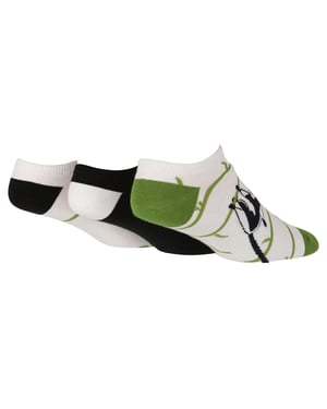 Wild Feet - 3 Pack Mens Novelty Patterned Cotton Trainer Socks