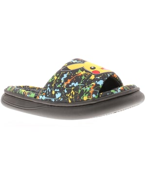 Pokemon Younger Childrens Novelty Slippers Borg Milo black