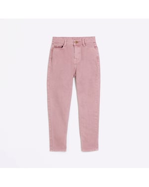 River Island Girls Mom Jeans Pink