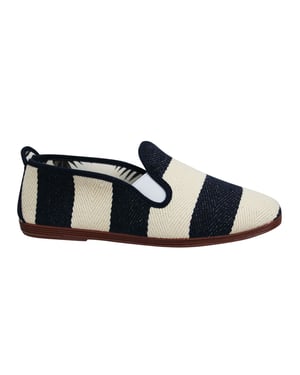 Flossy Style Amara Mens Navy/Cream Plimsolls