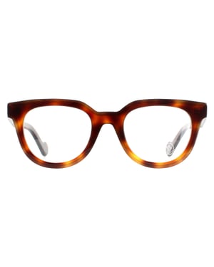 Moncler Round Womens Blonde Havana Glasses
