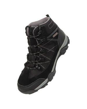 Mountain Warehouse Kinder/kleuterpad suède wandelschoenen (Zwart)