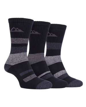 3 Pairs Ladies Anti Blister Cotton Hiking Socks with Padded Sole