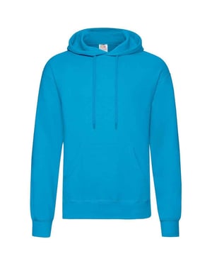 Fruit of the Loom Volwassenen Unisex klassiek sweatshirt met capuchon (Azuurblauw)