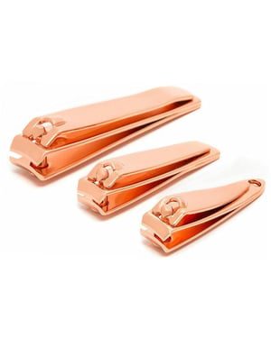 Set of 3 Nail Clippers Rose Gold, Keep Nails Trimmed with High Quality Dynamic