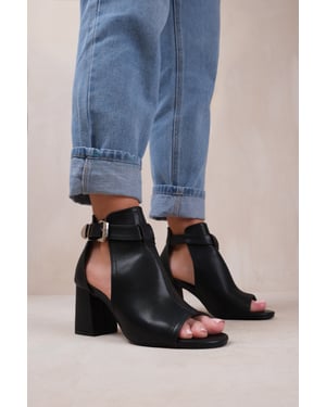 Wheres That From Womens 'Lisa' Wide Fit Block Heel With Side Buckle