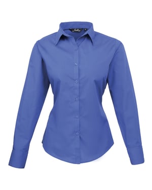 Premier Dames/Dames Popeline Blouse met Lange Mouwen (Koninklijk)