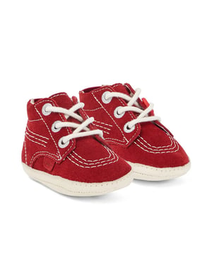 Kickers Hi Crib Kids Red Shoes