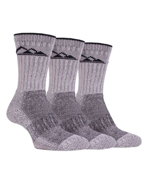 3 Pairs Mens Heavy Cushioned Breathable Outdoor Cotton Hiking Socks
