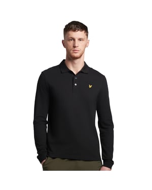 Lyle & Scott Herr Långärmad Krage Pikétröja