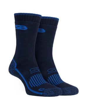 Storm Bloc - 2 Pairs Mens Heavy Duty Reinforced Breathable Cotton Work Socks for Boots