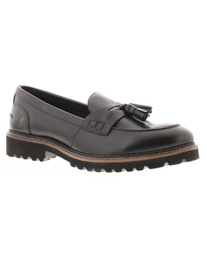 Hush Puppies Ginny Suède Dames Zwarte Instappers