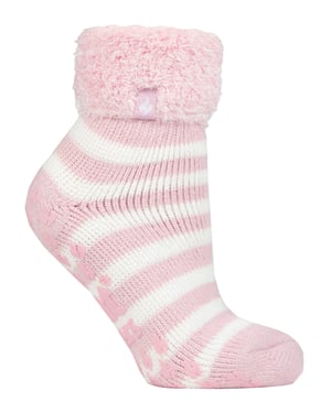 Heat Holders - Ladies Non Slip Thermal Low Cut Fluffy Slipper Socks