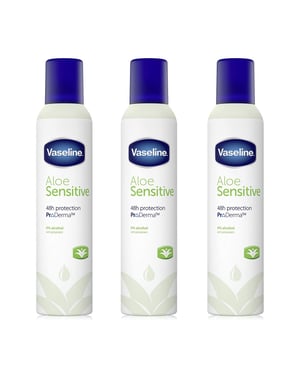 Vaseline Aloe Sensitive Anti-Perspirant for Women, Pack of 3, 250ml
