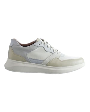 Clarks Un Globe Run Mens White Sneakers
