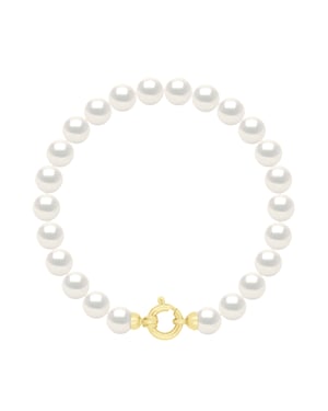 Armband Rij van Echte Gecultiveerde Zoetwaterparels Rond 6-7 mm