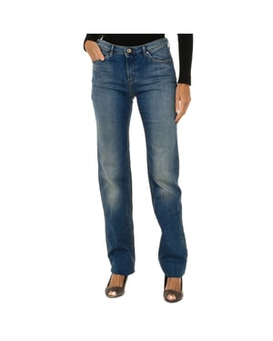 Lange stretch denim damesbroek 6X5J85-5D0JZ