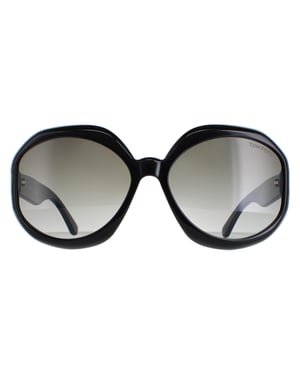 Tom Ford Georgia 02 FT1011 01B glanzend zwart smoke gradient zonnebril