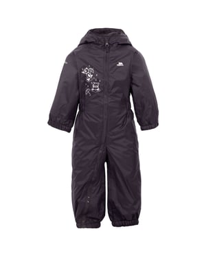 Trespass Baby Unisex Dripdrop Vadderad Vattentät Regndräkt (Mörkgrå)