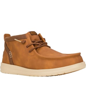 HEYDUDE Wally Mid GripR Klassieke Polyurethaan Herenschoenen Cognac/Tan
