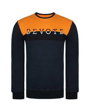 Devote London Blake Mens Black/Navy Sweater