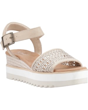 TOMS Diana Leather Sandaler Champagne för kvinnor