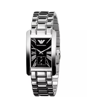 Emporio Armani AR0157 Klassisk damklocka med svart urtavla