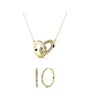 Parures Chic Circle Twin - Doré et Cristal