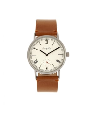 Vereenvoudig het 5100 horloge met leren band