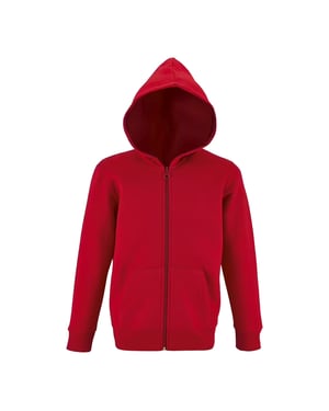 SOLS Hoodie met volledige rits voor kinderen/Kinderen Stone (Rood)