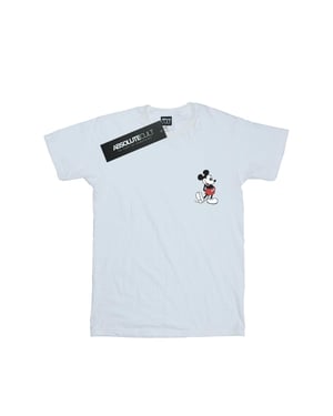 Disney Heren Mickey Mouse Kickin Retro Borst T-shirt (Wit)