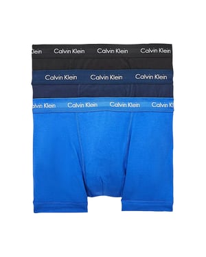 Calvin Klein Mens Cotton 3 Pack Trunks